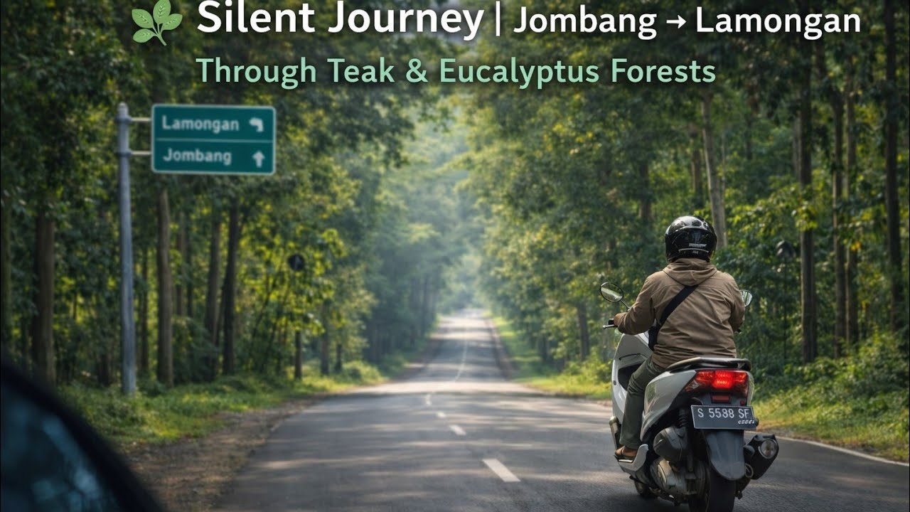 🏍️ Silent Motovlog ✦ Jombang → Lamongan | Forest Road Therapy