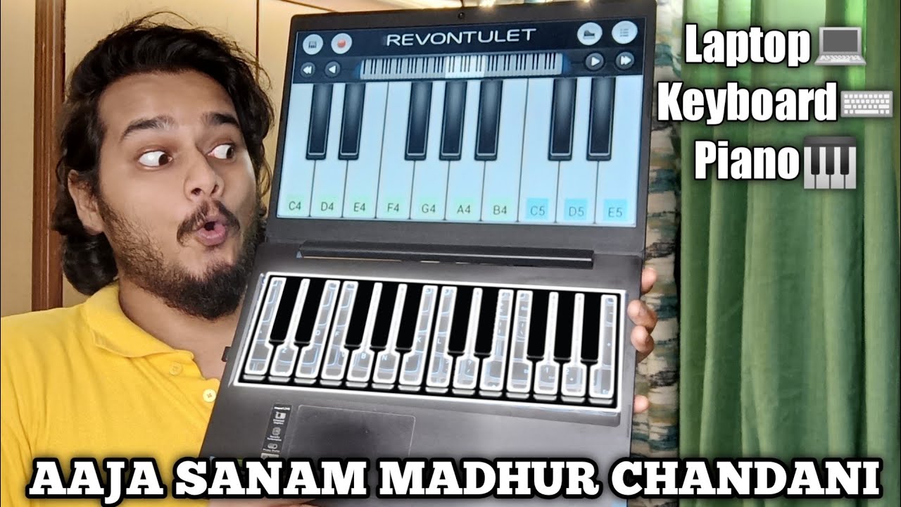 Aaja Sanam | Laptop Keyboard Piano + Walk Band App | FL Studio | Typing Keyboard Piano #Lenovol340