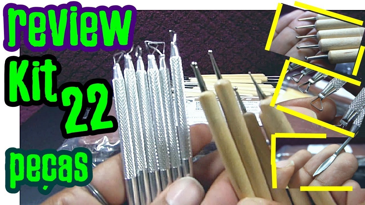 Review do Kit De 22 Ferramentas Para Escultura E Modelagem + Oil Clay HD