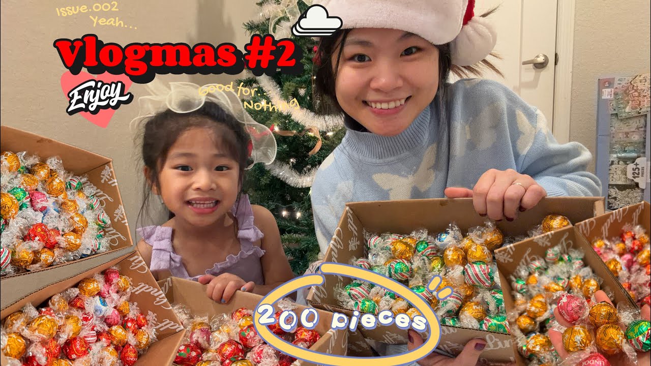The BEST CHOCOLATE 🍫 Rora and Mommy first vlog 🎄#vlogmas #lindtchocolates #december2025 #matcha  