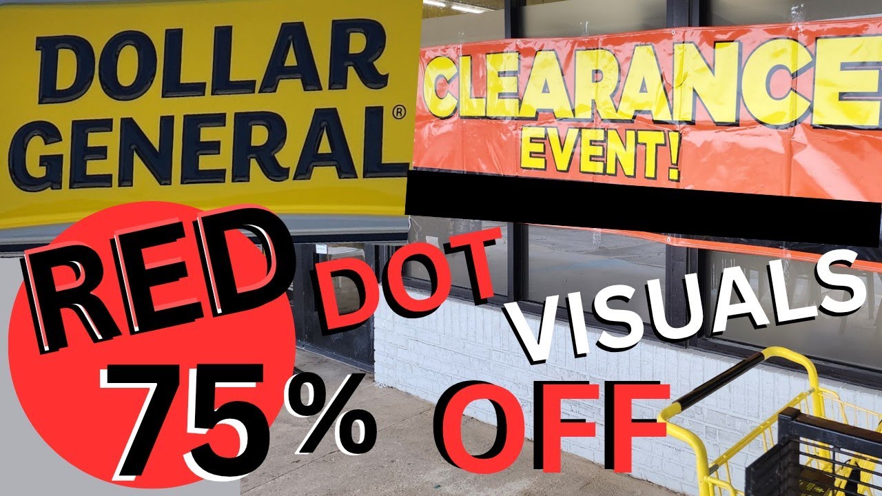 Распродажа Dollar General Red Dot Visuals со скидкой 75% на товары по акции