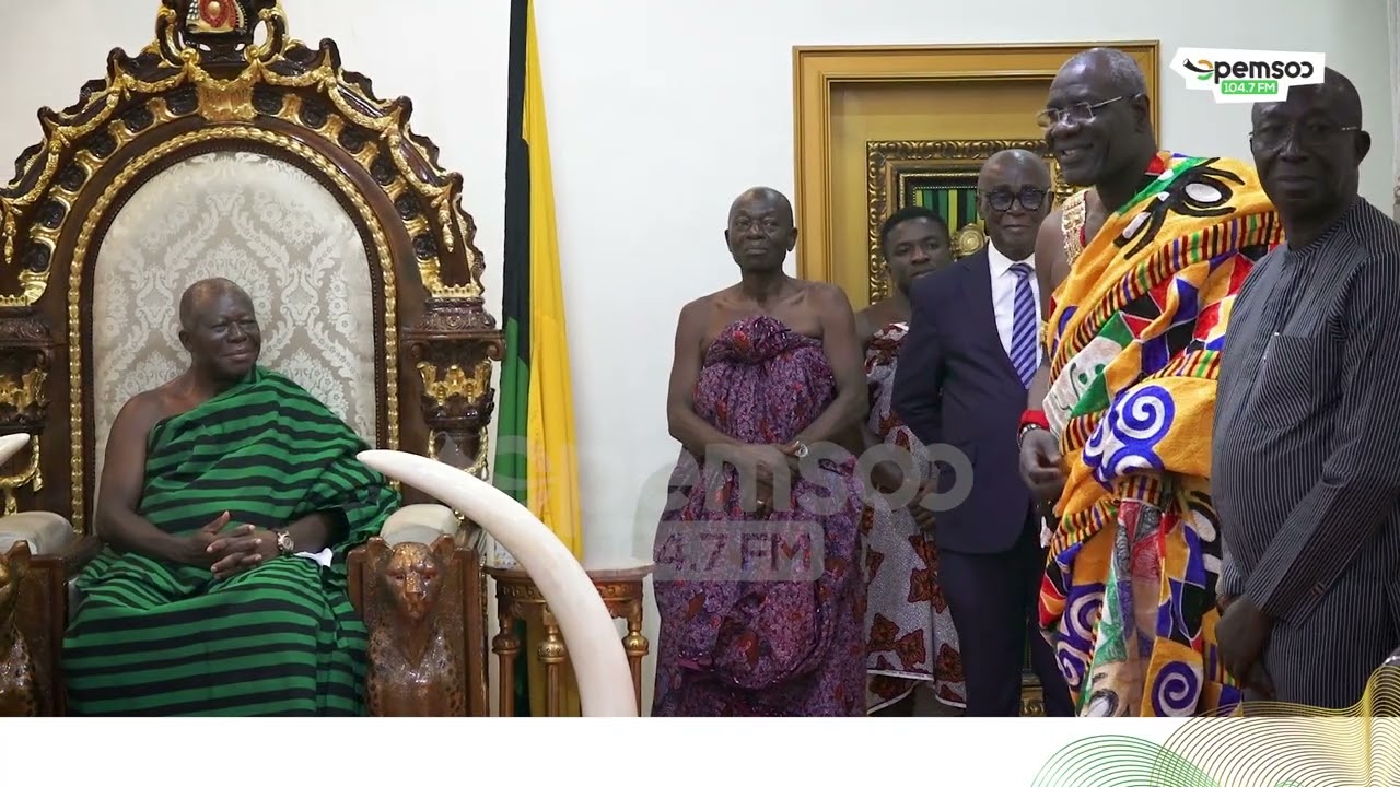 Manhyia: Ivorian envoy Assi&eacute;lou F&eacute;lix Tanon sympathises with Otumfuo over Asantehemaa's passing
