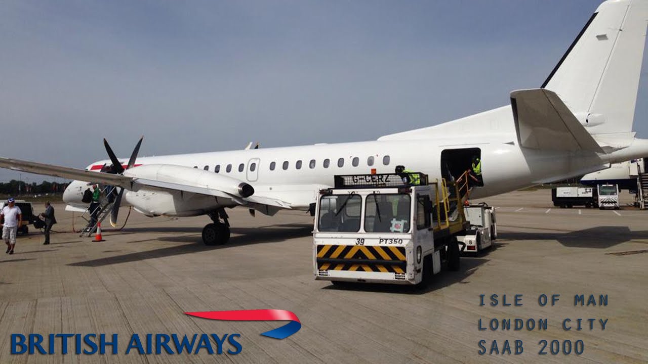 British Airways SAAB 2000 Full Flight - Isle of Man to London City