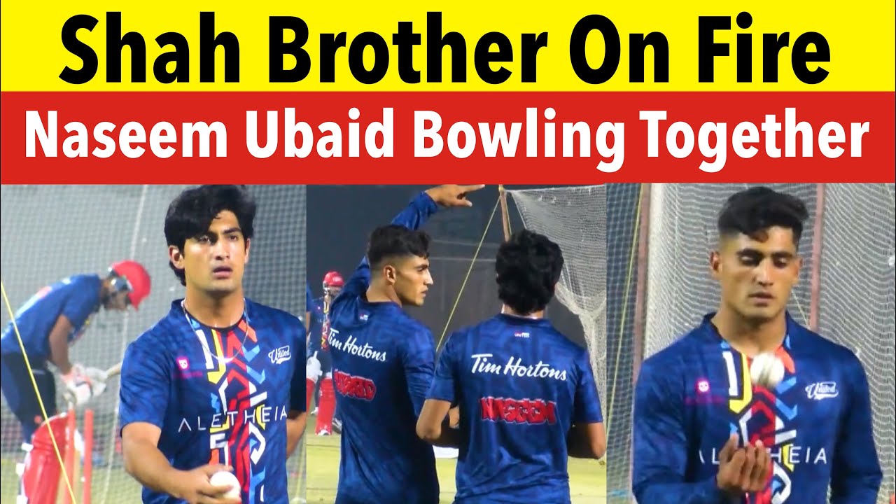Naseem Shah And Ubaid Shah Bowling Together In Practice