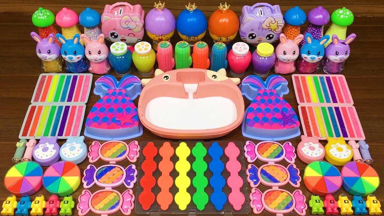 `Mixing random into GLOSSY slime !!!Satisfying Diana Slime #364