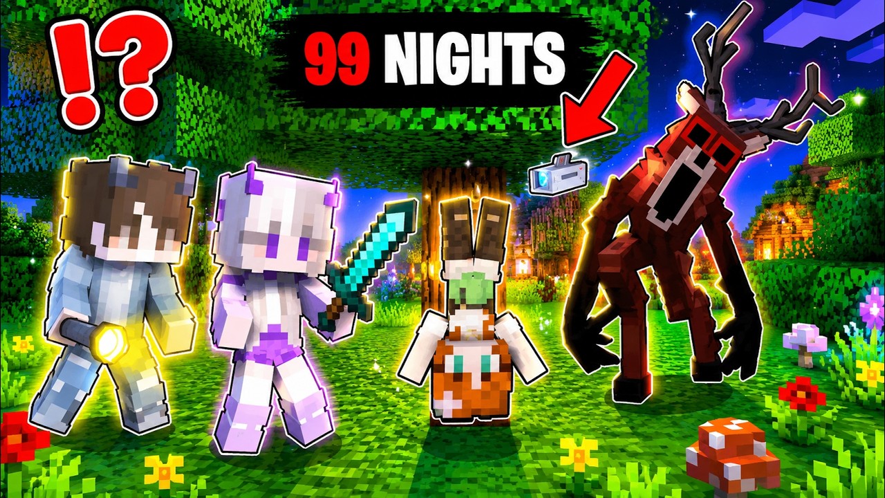 I Saved My Friend from a Deer! | 99 Nights in Minecraft