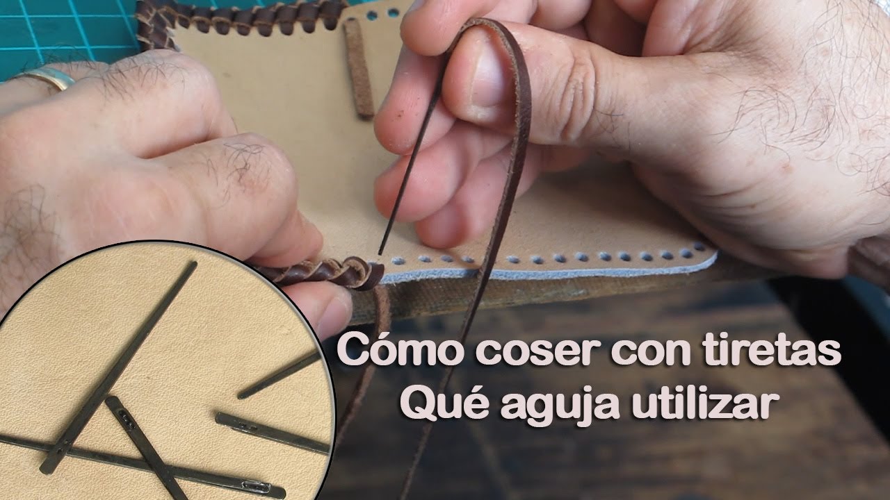 Cómo coser el cuero con tiretas