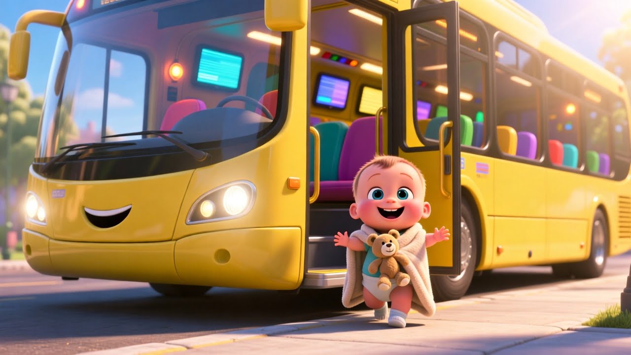 Bus Time Happy Ride 🚌 | Bus Song for Kids | Fun Sing Along