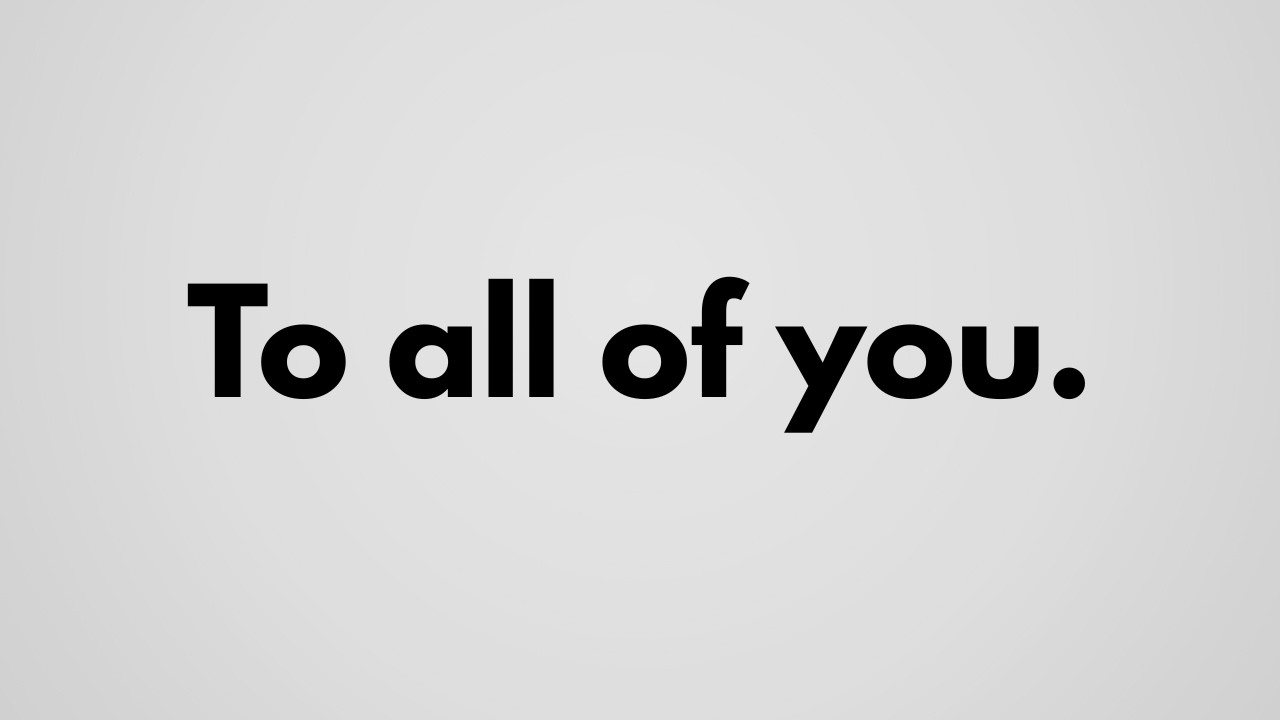 Something I want to say.