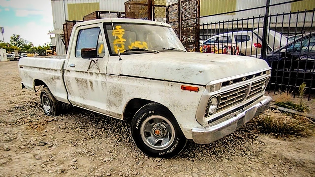 For sale possibly. 1973 Short Bed Ford F100 Junkyard Find
