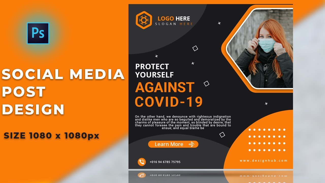 How to Design Social Media Banner | Web Banner Design in Photoshop Tutorial