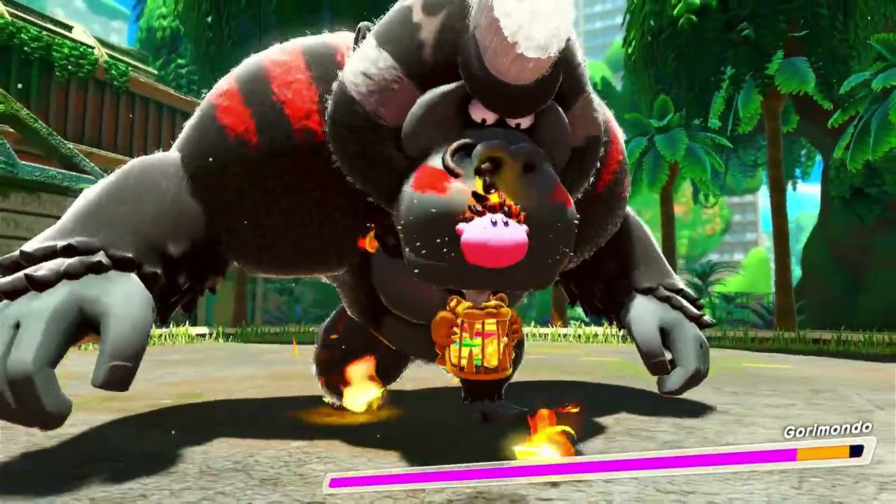 Clear without taking any damage, The Brawl at the Mall | Kirby and the Forgotten Land