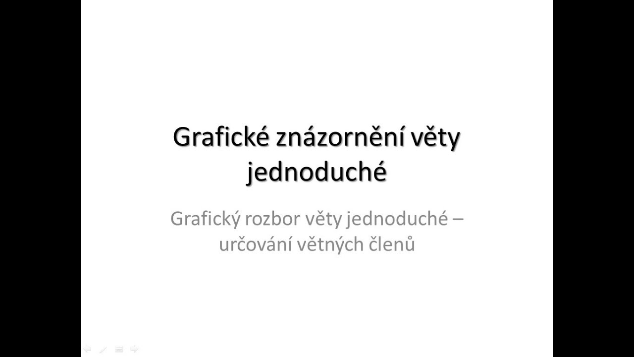 Grafické znázornění věty jednoduché