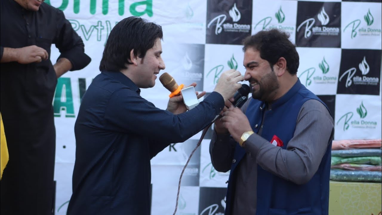 Dr Haider ali Mohmand with Rj Noor Rahman In Bella Donna Lucky draw
