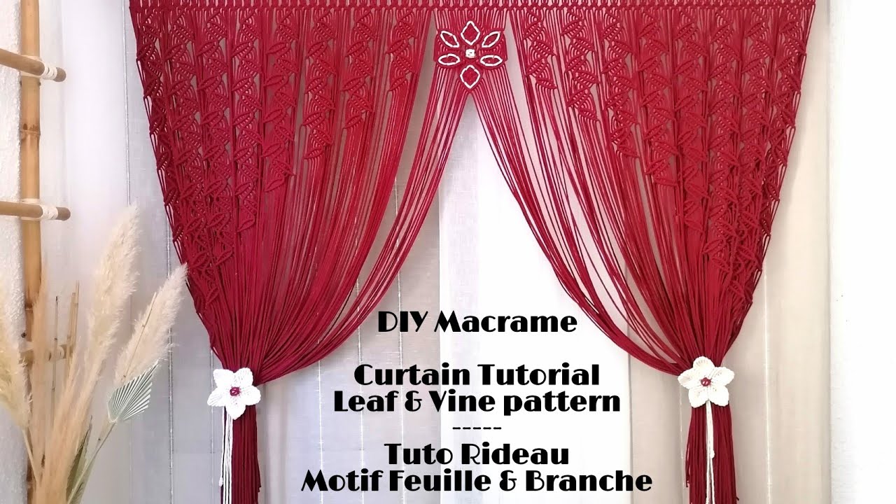 DIY Macrame Leaf & Vine Curtain Tutorial EN-FR Tuto Rideau motif Feuille & Branche #2