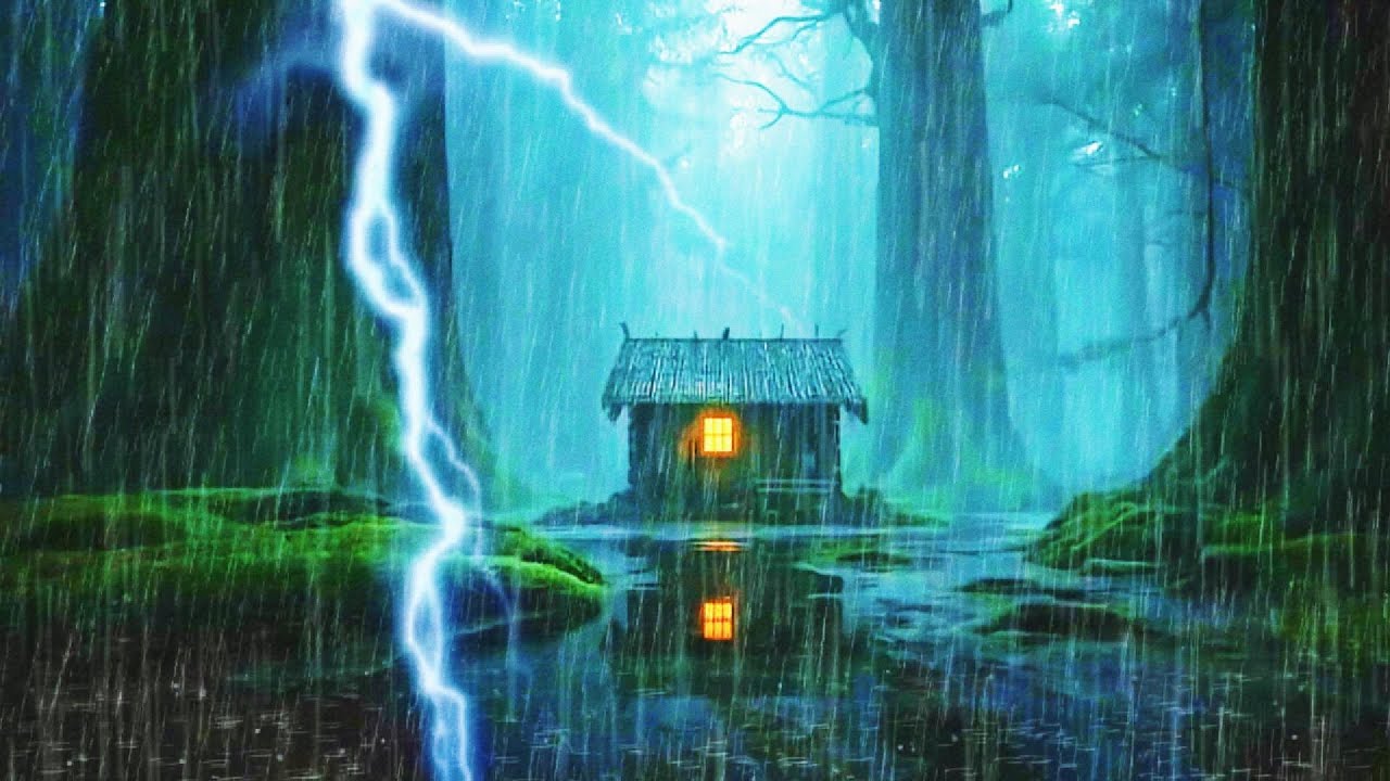 HEAVY RAIN AND THUNDER SOUNDS - DEEP SLEEP | Thunderstorm for Sleeping - Rain Sound Comfort