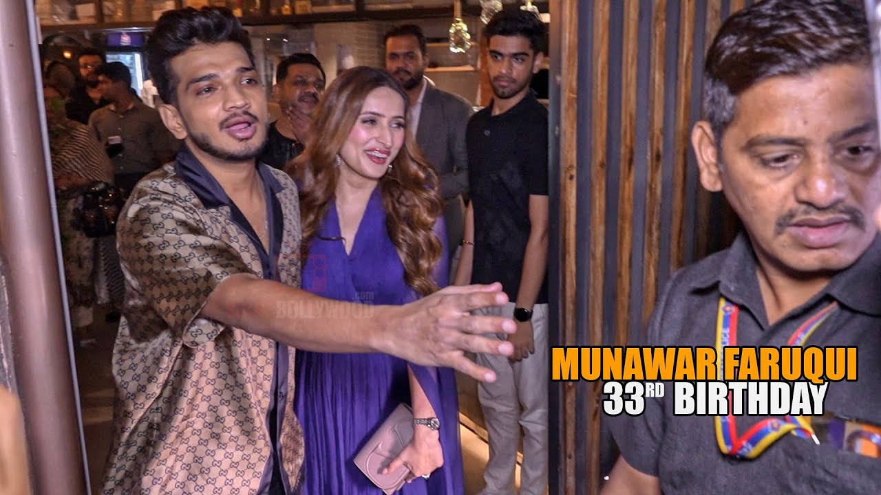 Munawar Faruqui arrives with Wife Mehzabeen Coatwala to Celebrate his 33rd Birthday | Family