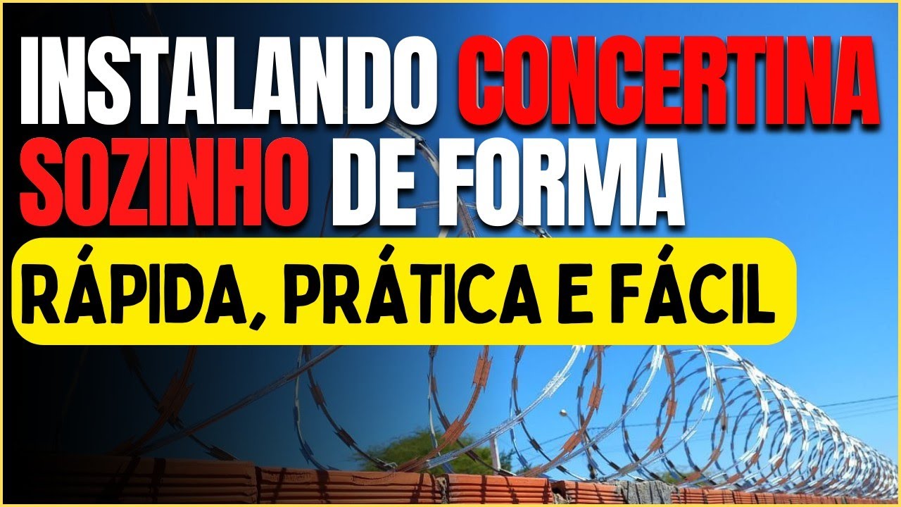 COMO INSTALAR CONCERTINA DUPLA DE FORMA MAIS FÁCIL. Dupla Clipada 45CM
