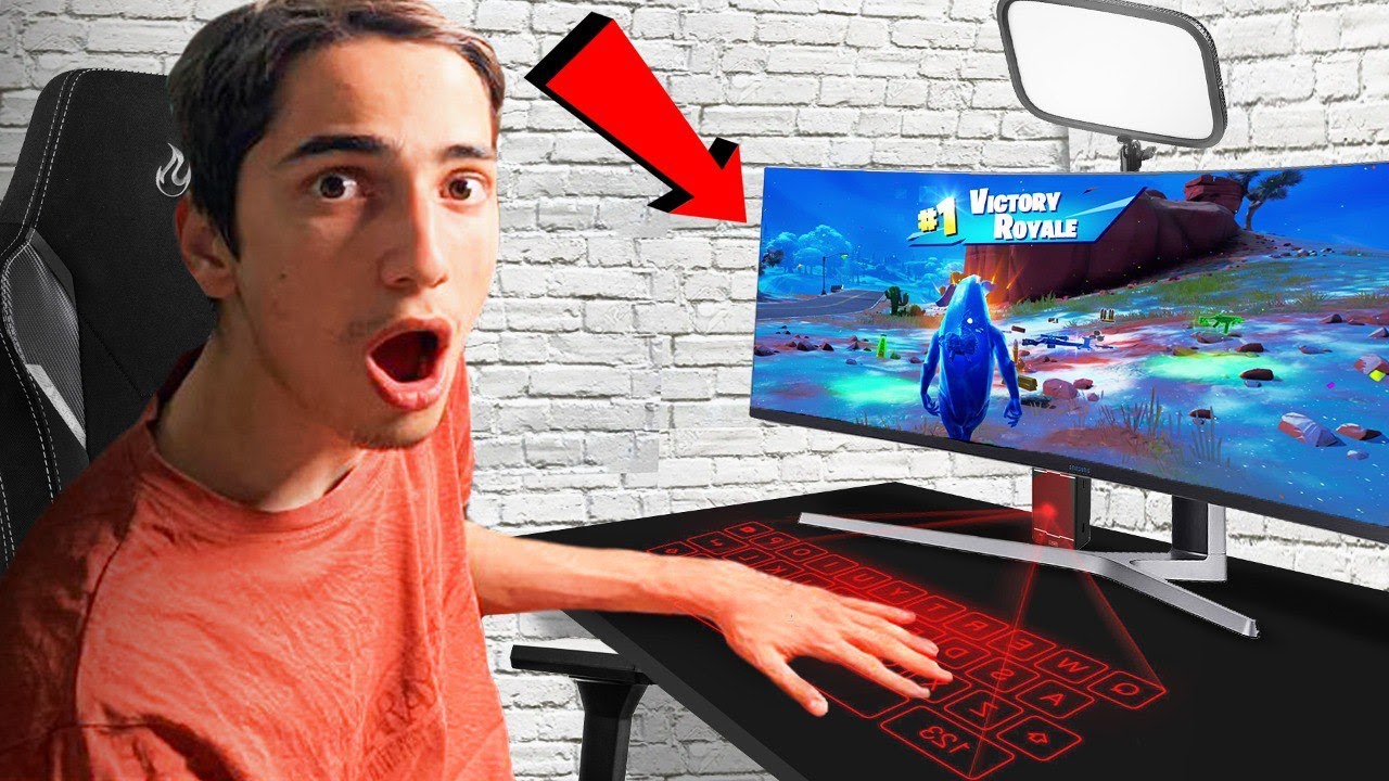 فورتنایت ولی با کیبورد لیزری باید وین بگیرم ❌😱 خیلی سخت