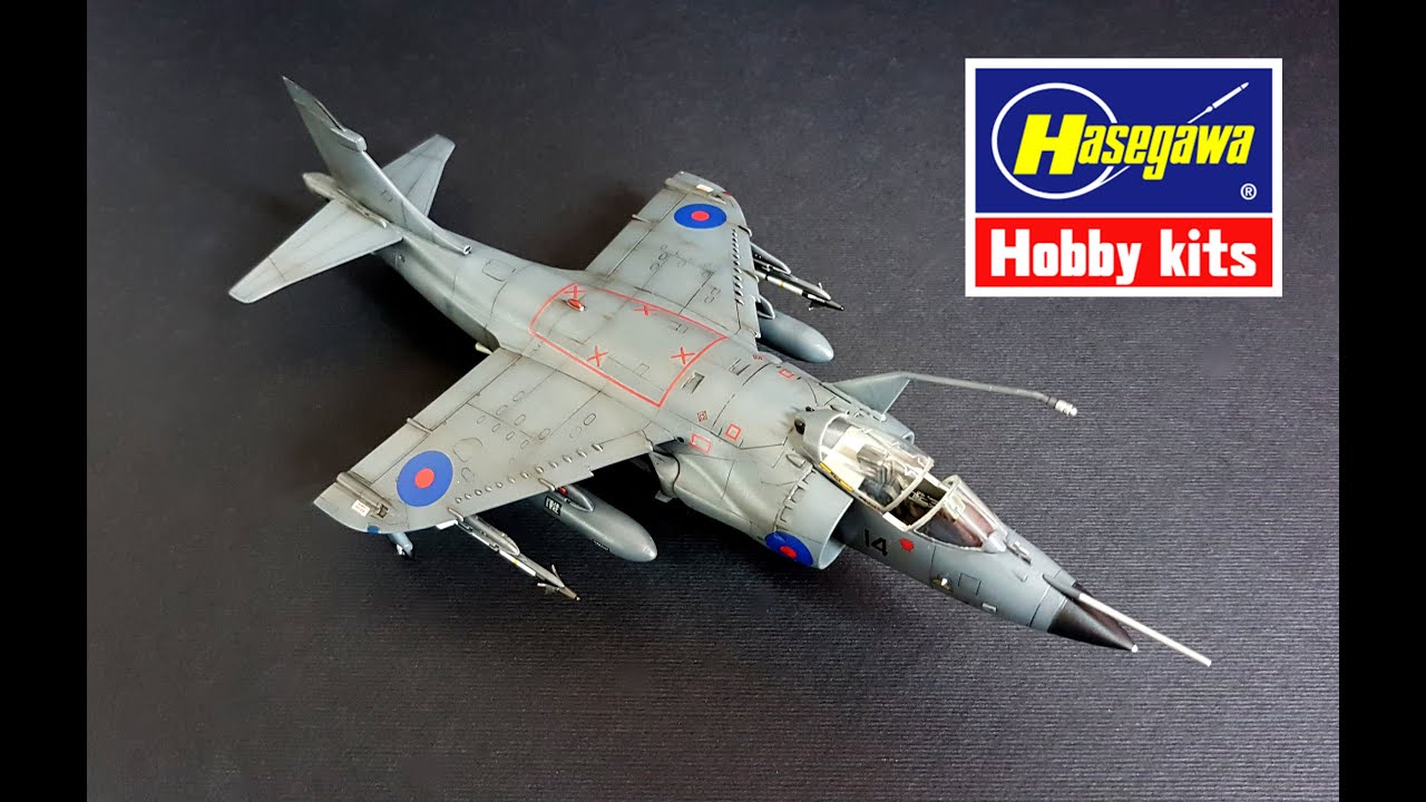 BAe Sea Harrier FRS Mk.1 ПОЛНОЕ ВИДЕО СБОРКИ Хасегава 1/72
