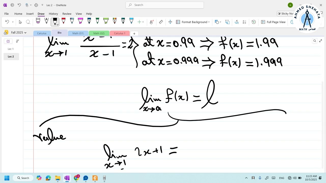 Calculus for Bio | Lec 2 | Limit and Continuity 1