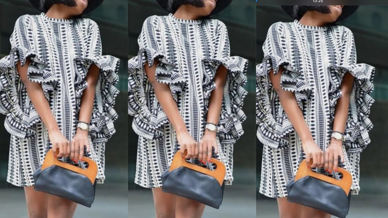 How To Make A Free Short Dress With Ruffles:Cutting Stitching