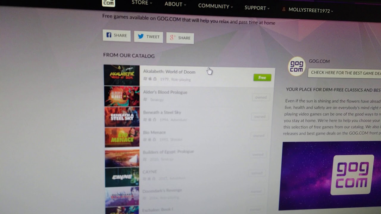 Free GOG Games 27 of them get Now