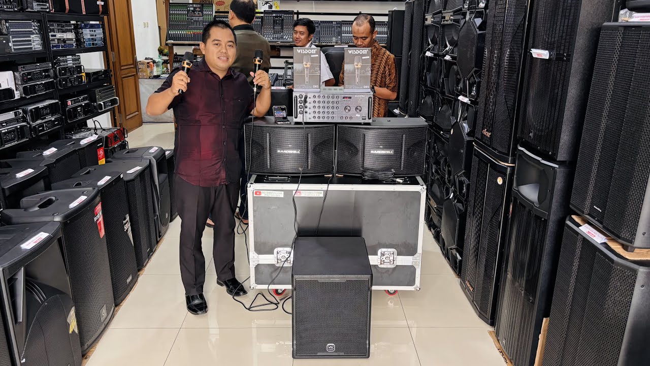 Paket Karaoke Pasif 10inc Hardwell Subwoofer pakai wisdom 12inc