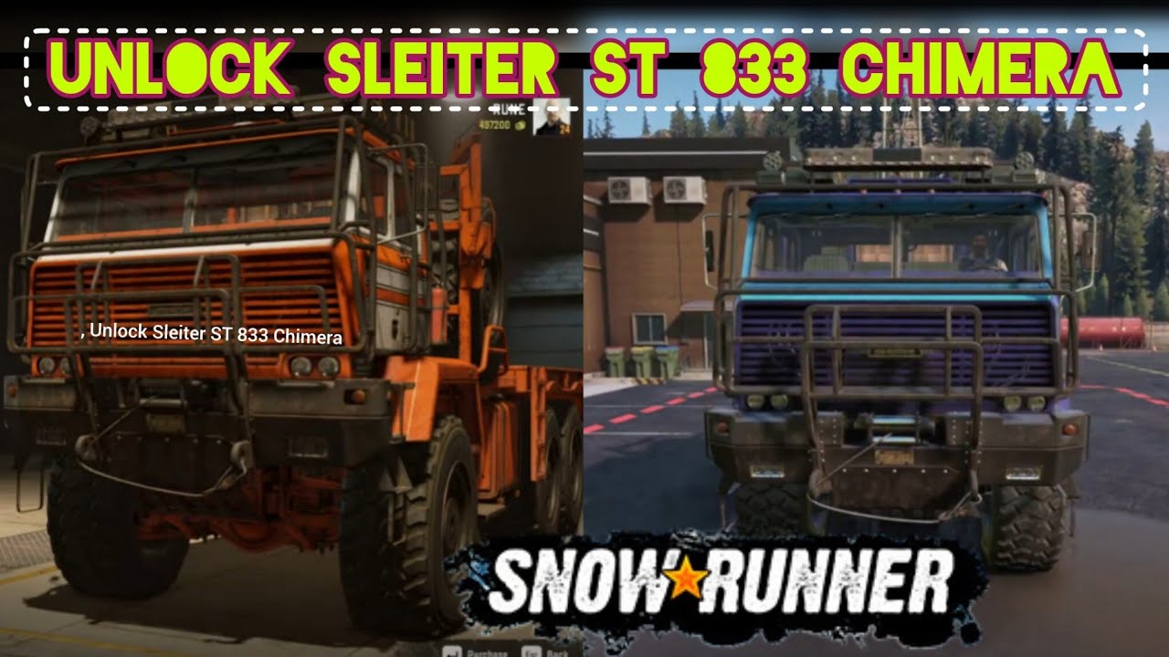 SNOWRUNNER, How To Unlock Sleiter ST 833 Chimera, Washington 