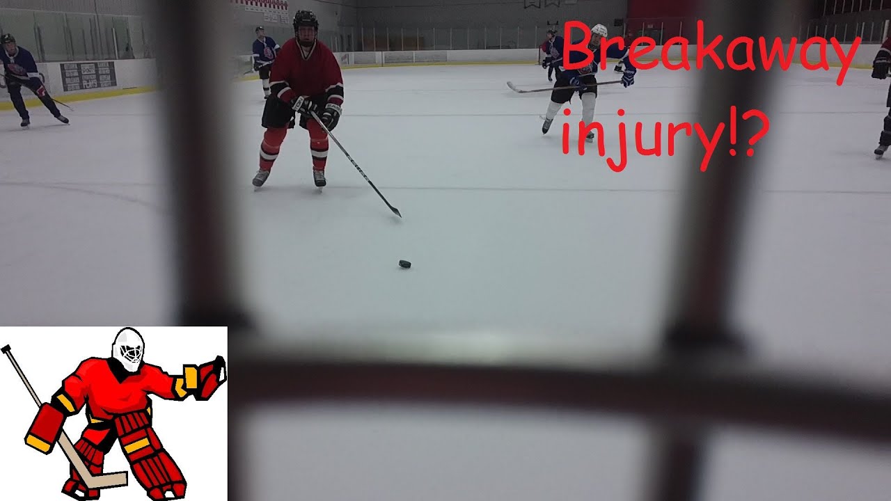 Breakaway injury!? - POV ice hockey goaltending