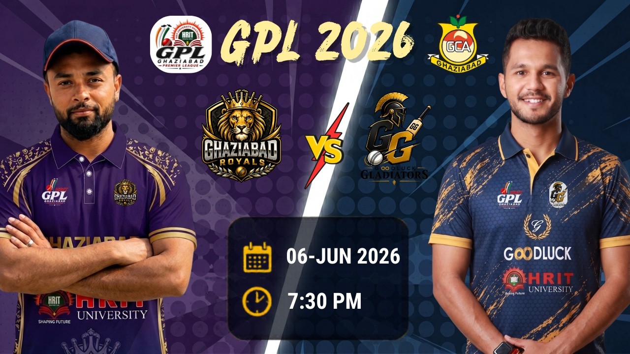 LIVE | GPL Match No. 3 | Ghaziabad Royals Vs Goodluck Gladiators