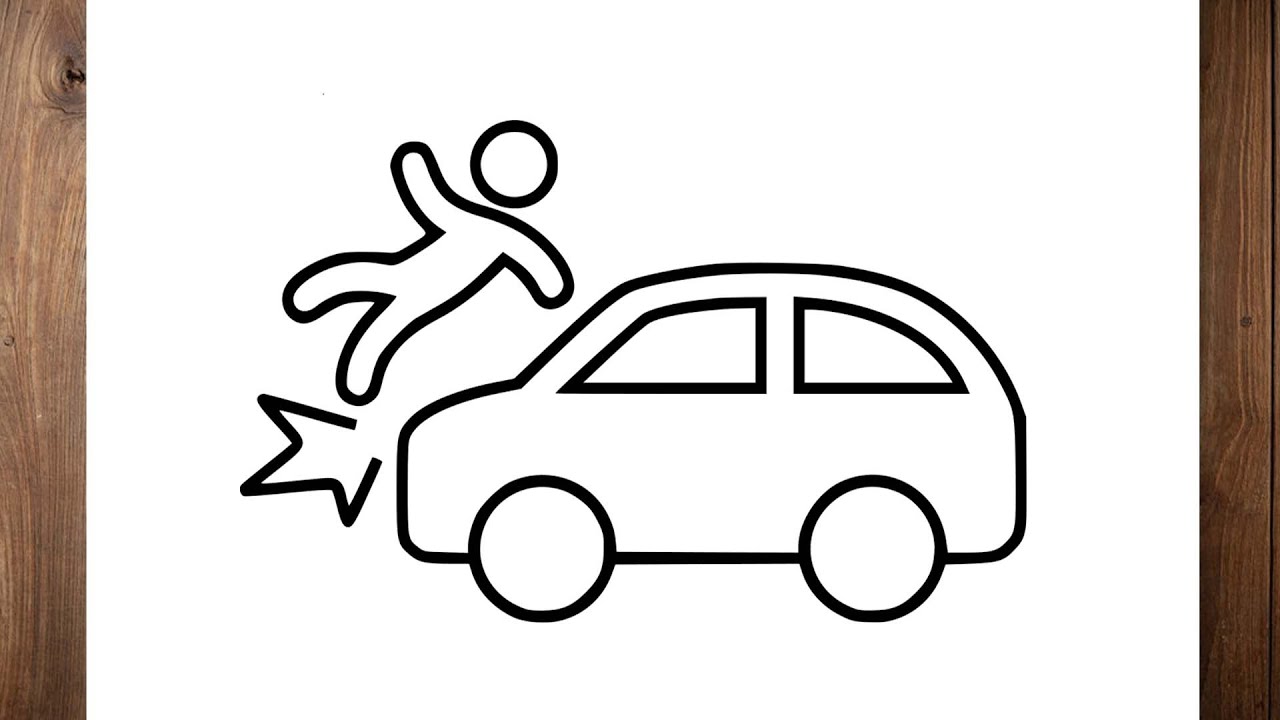 How to draw a car accident easy