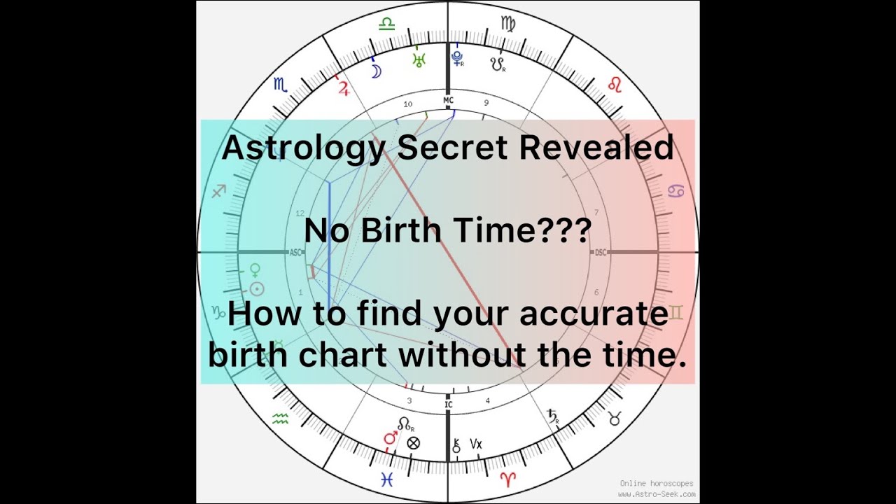 ASTROLOGY SECRET REVEALED!!! NO BIRTH TIME? HOW TO FIND your accurate BIRTH CHART without the time.
