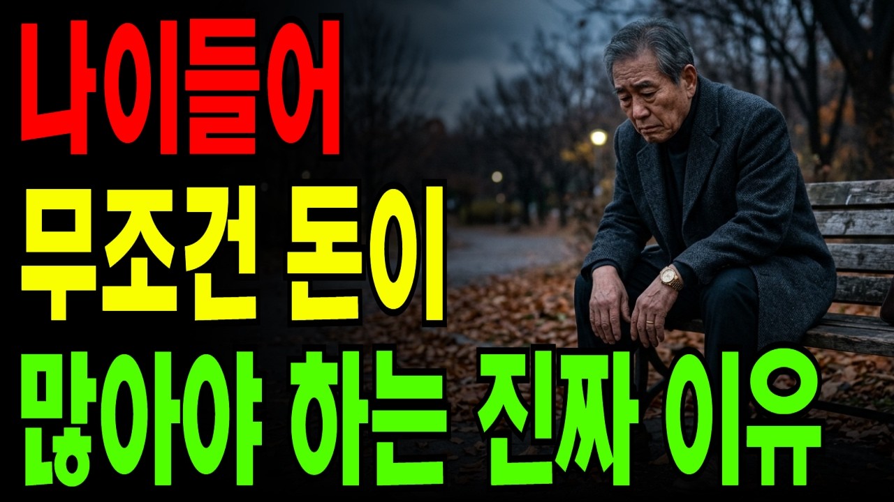나이 들면 돈이 무조건 많아야 하는 진짜 이유