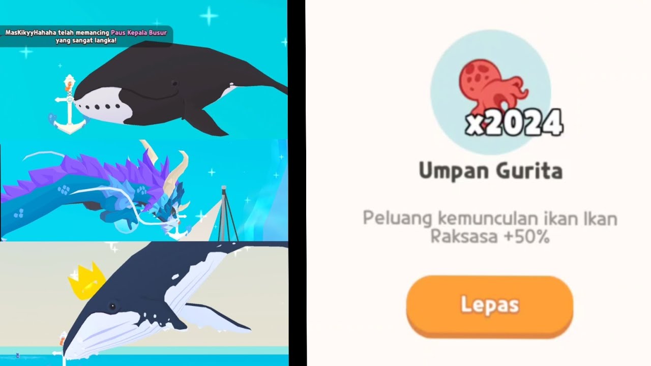 Umpan Gurita Peluang Kemunculan Ikan Raksasa +50% | Play Together Game
