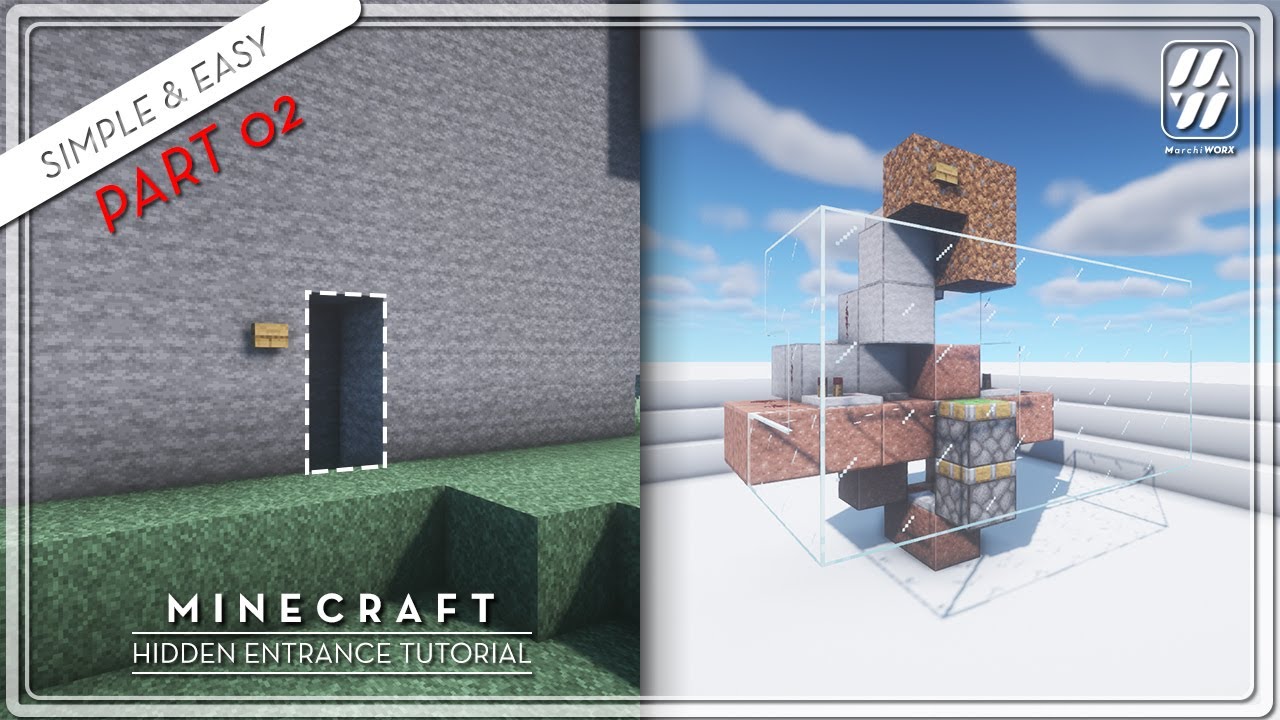 Minecraft: How to Build a Secret Entrance Tutorial | Part 02