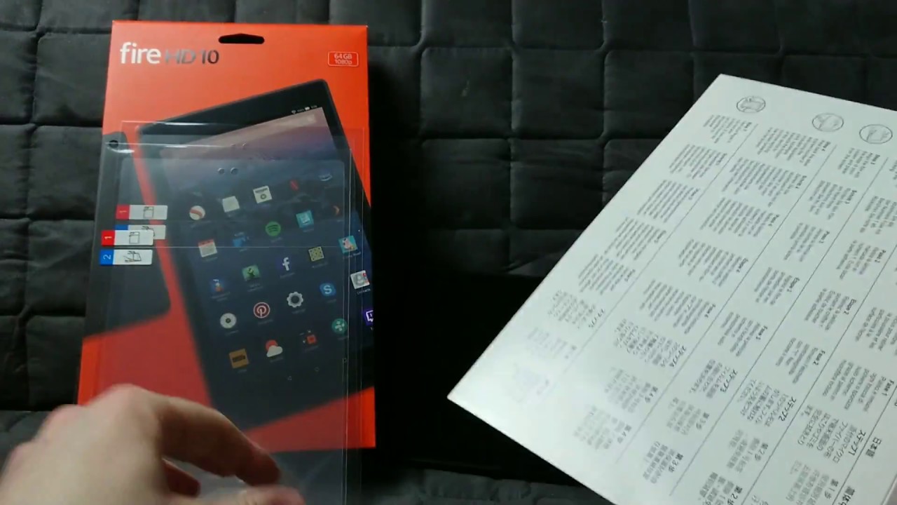 Amazon Fire HD 10 Tablet: NuPro AntiGlare Screen Protector bubbly installation and first impression