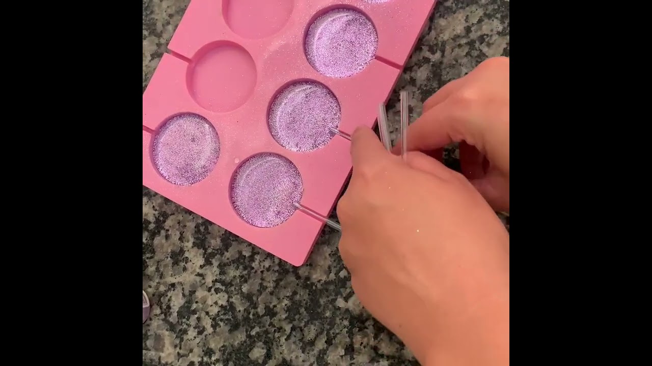 Pirulito de cristal com papel arroz