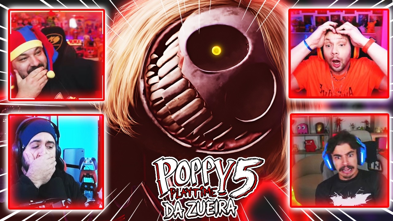 YOUTUBERS reagindo ao MESMO TEMPO a REVELAÇÃO do ROSTO MEME do PROTÓTIPO POPPY PLAYTIME 5!