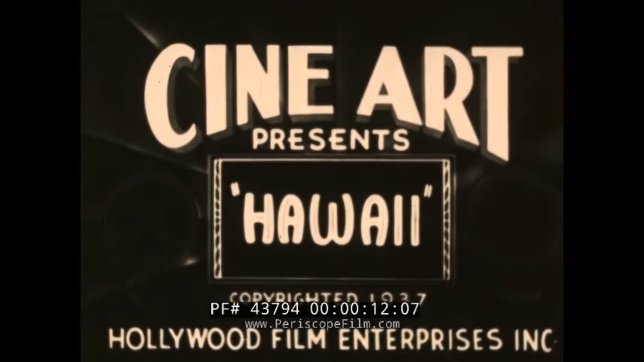 1937 HONOLULU HAWAII TRAVELOGUE FILM  (SILENT)  CINE ART  WAIKIKI BEACH SURFING  43794