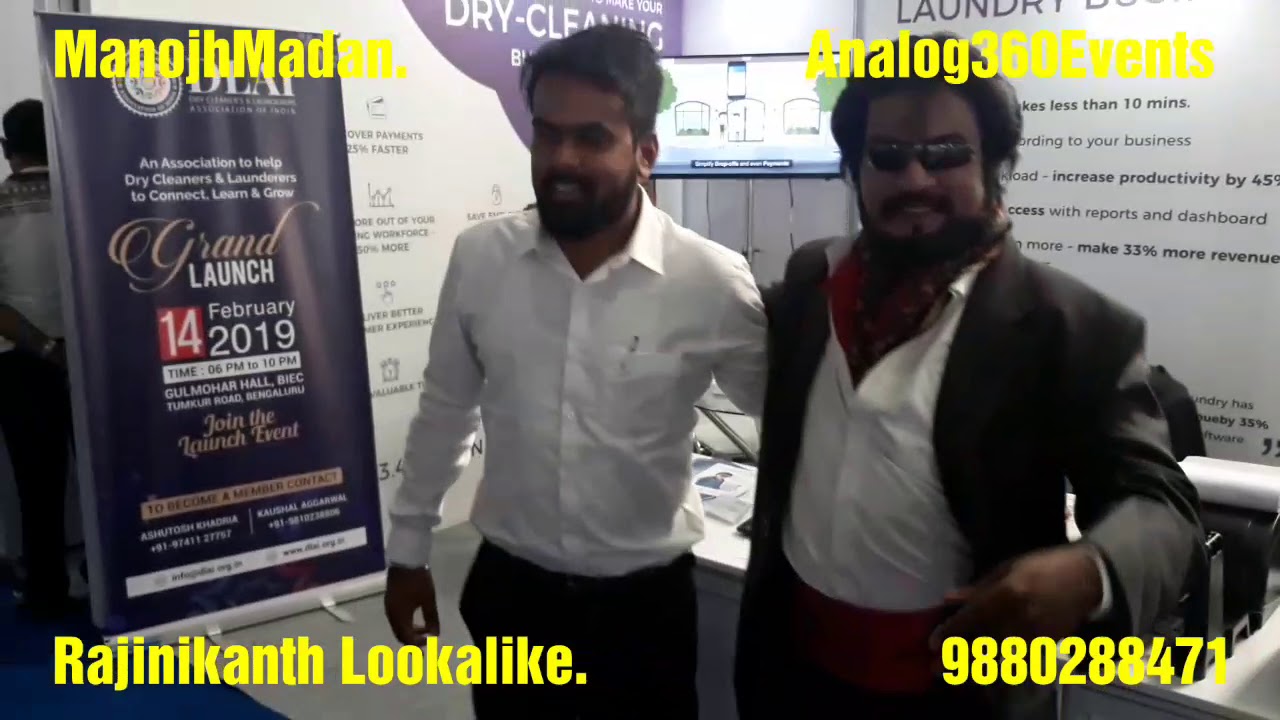 Rajinikanth Lookalike performance ManojMadan Analog360Events 9880288471