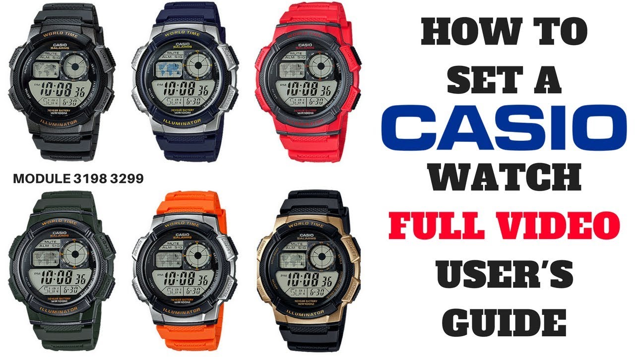 КАК НАСТРОИТЬ ЧАСЫ CASIO. ПОЛНОЕ ВИДЕОРУКОВОДСТВО ПОЛЬЗОВАТЕЛЯ