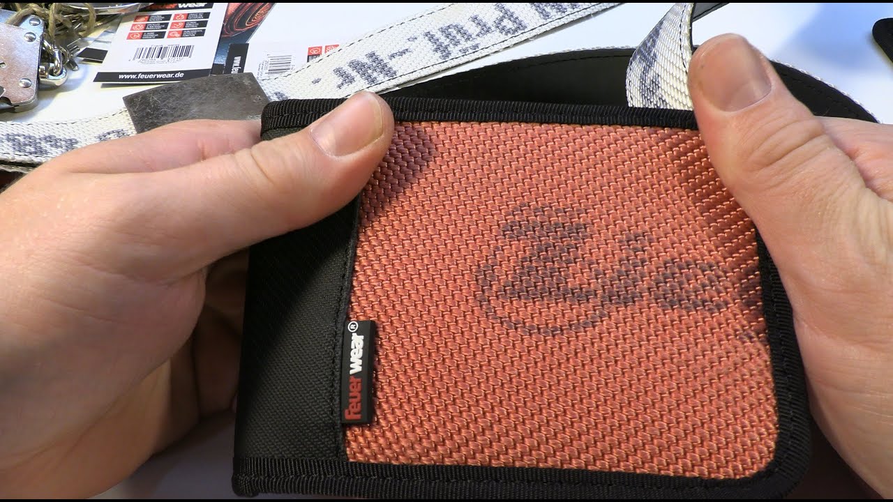Unboxing Feuerwear Frank und Fred Geldbörse Portemonnaie und Gürtel Bill Upcycling Feuerwehrschlauch