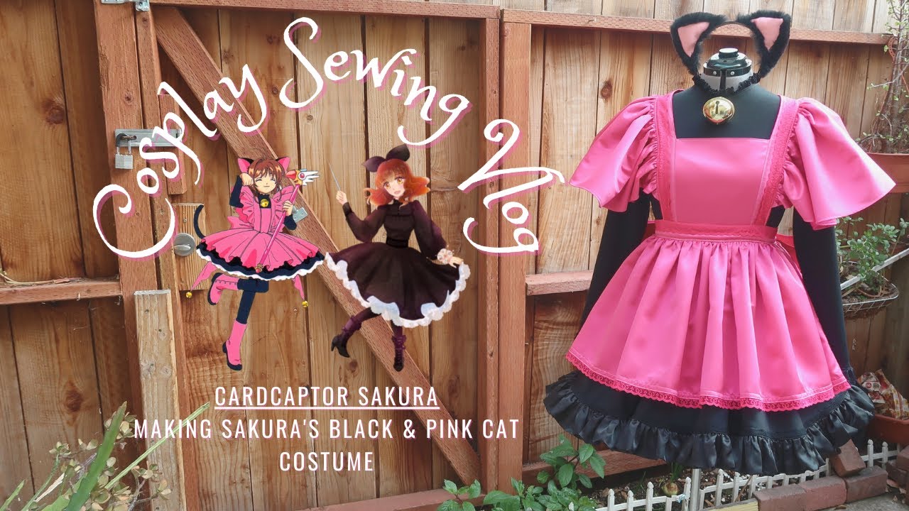 Making Sakura’s Pink and Black Cat Costume 🐈‍⬛  ★ A Cardcaptor Sakura Sewing VLOG ★