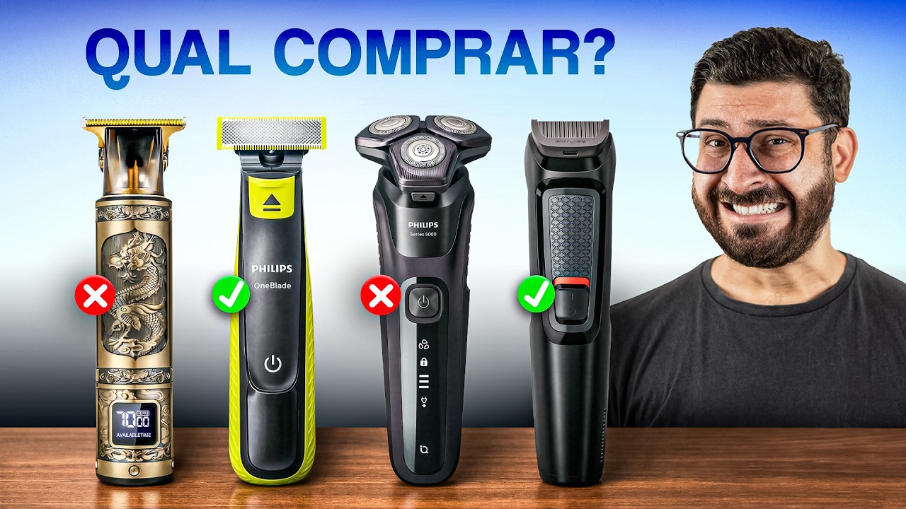 ENCONTREI os 5 Melhores Barbeadores Elétricos BOM e BARATO de 2026 (SEM PATROCÍNIO!)