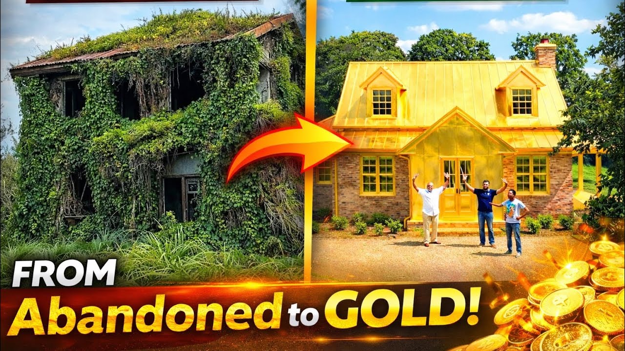 We Turned an Abandoned House Into a GOLD Mansion!”