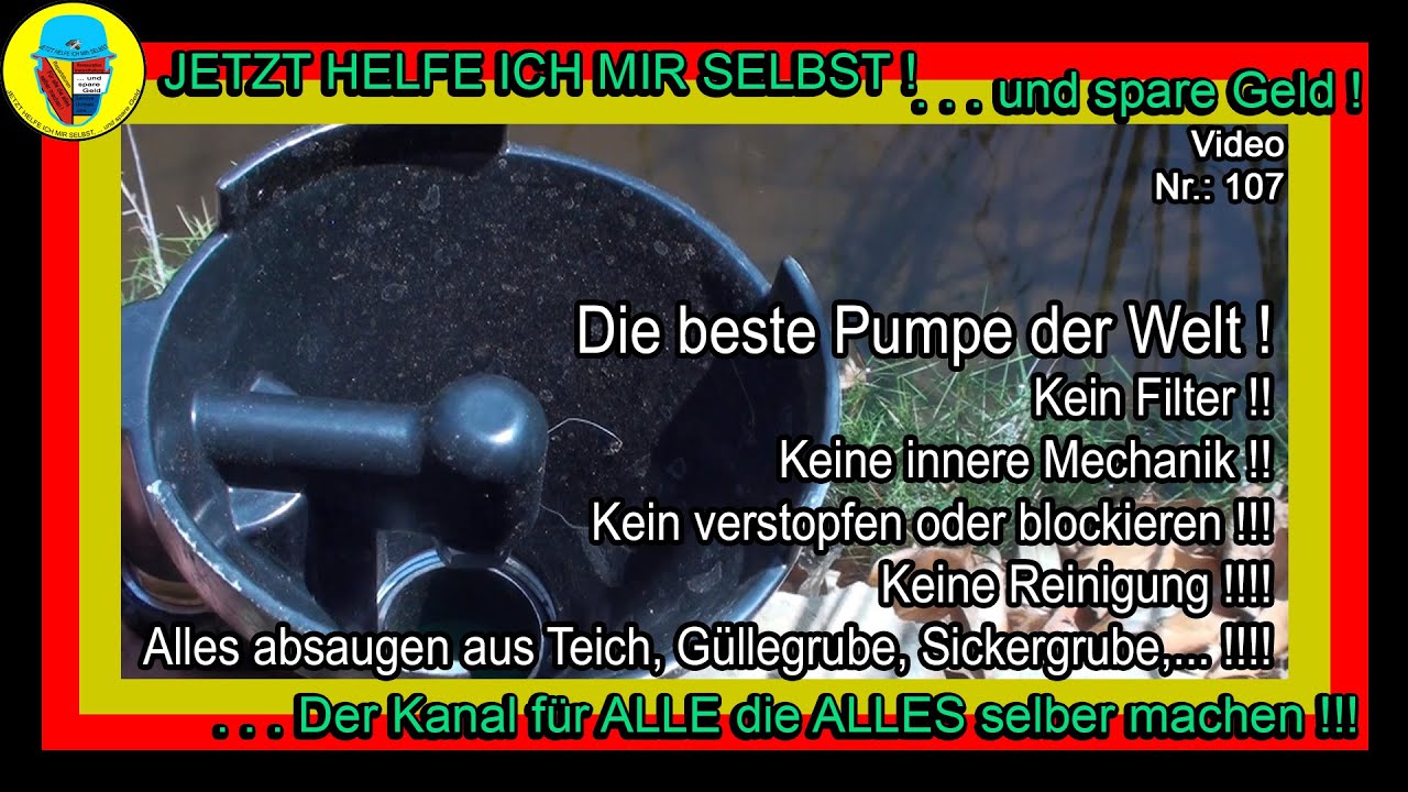 Der beste Schlammsauger der Welt ! Nie wieder verstopfte Pumpen, oder Filter ! Funktioniert immer !!