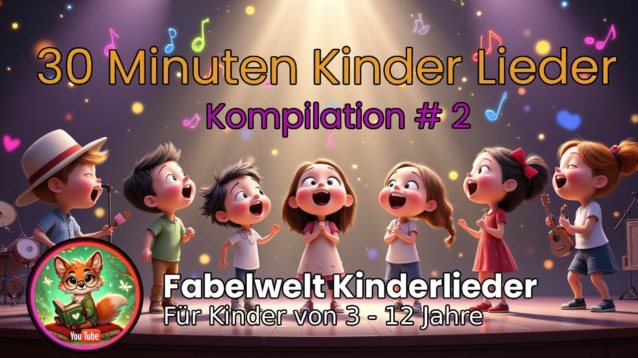 🎶✨ 30 Minuten Kinderlieder nonstop – Mitsingen & Tanzen | Fabelwelt Originale 🌈🐧🐉