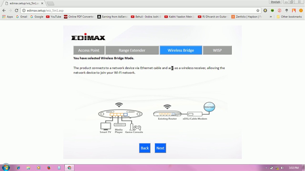 EDIMAX  wifi router setup  / Edimax wifi extender setup ?