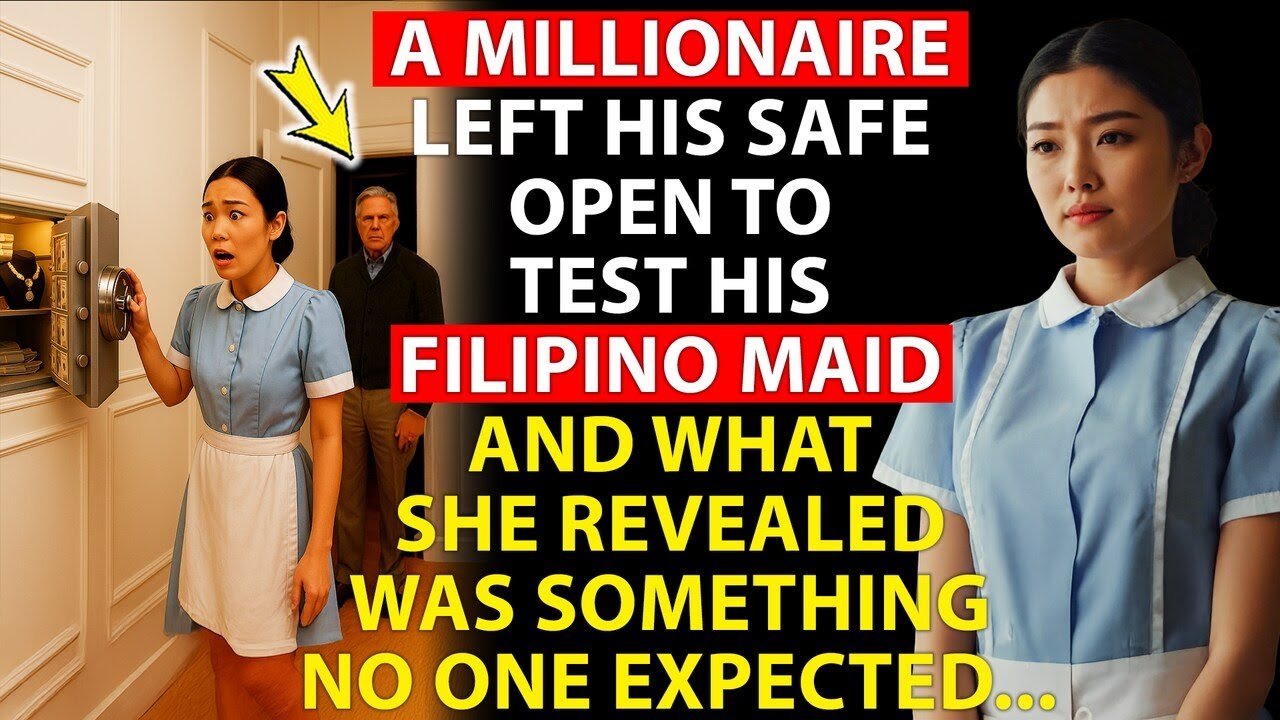 A millionaire left his safe open to test his Filipino maid — and what she revealed was something...